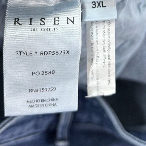 NEW Risen High Rise Slit Straight Jeans Womens Size 3XL Ankle - Picture 10 of 11